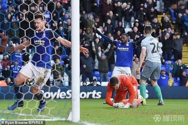 包含伯明翰城后卫头槌破门，扳平比分的词条